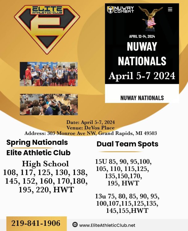 Spring Nationals April 57 2025 Wrestlers Wanted for Dual Teams